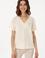 Kadın Krem V Yaka Tişört