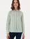 Kadın Yeşil Uzun Kollu Çizgili Gömlek
