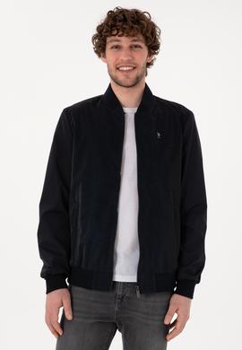 Erkek Lacivert Deri Ceket - 50307340009