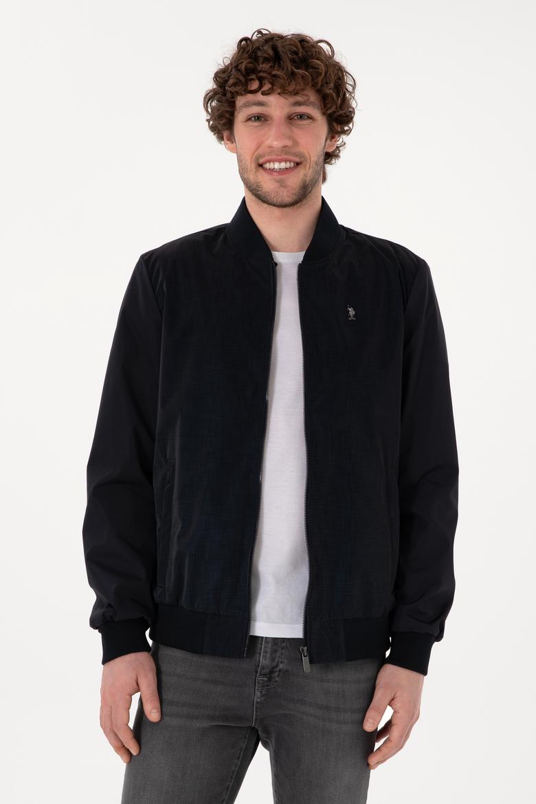 Erkek Lacivert Deri Ceket