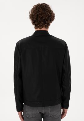 Erkek Siyah Deri Ceket - 50307417007