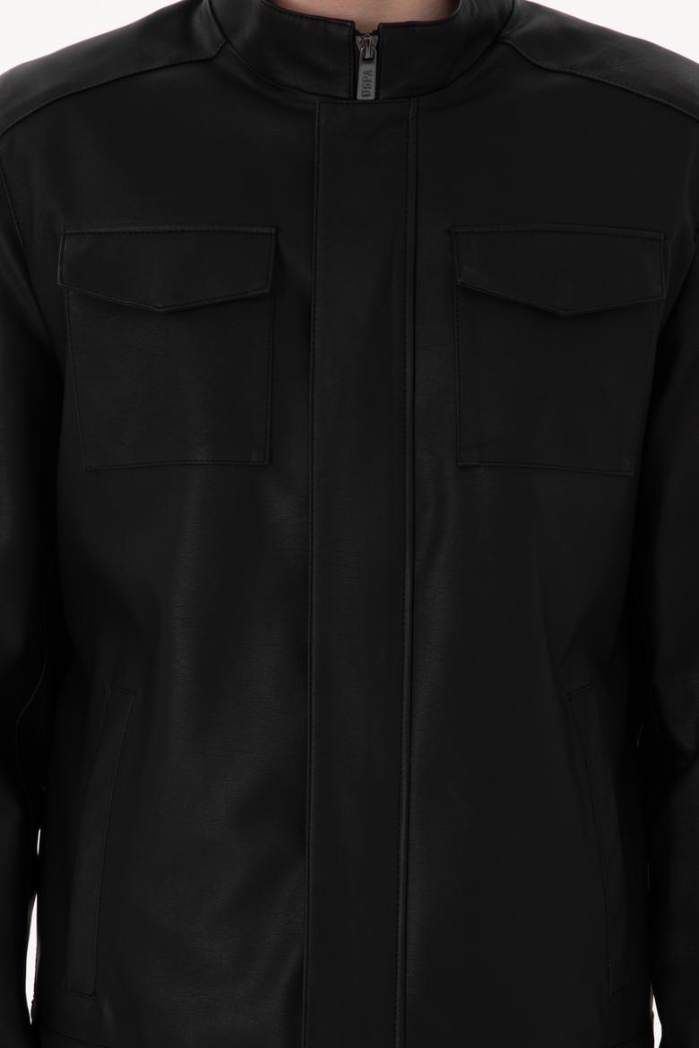 Erkek Siyah Deri Ceket - 50307417007