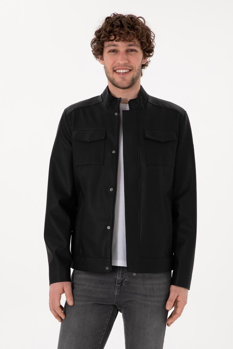 Erkek Siyah Deri Ceket