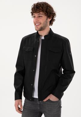 Erkek Siyah Deri Ceket - 50307417007