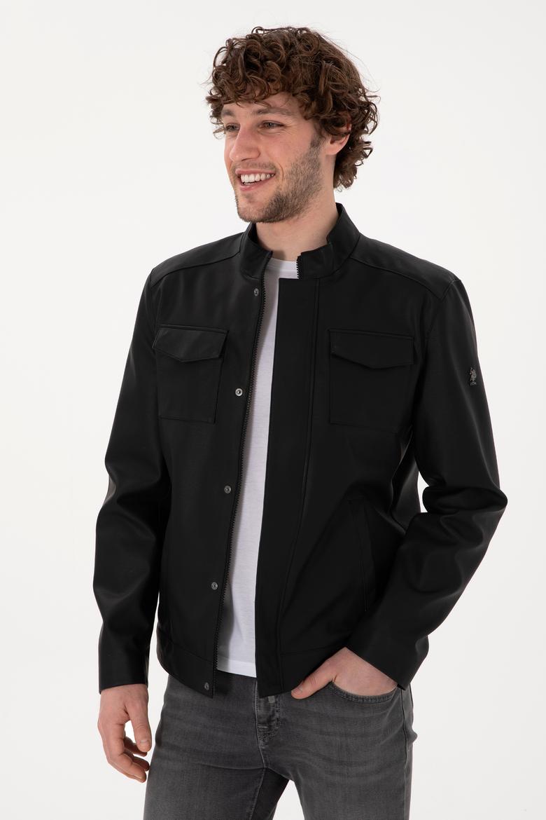 Erkek Siyah Deri Ceket - 50307417007