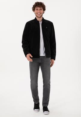 Erkek Siyah Deri Ceket - 50307416005