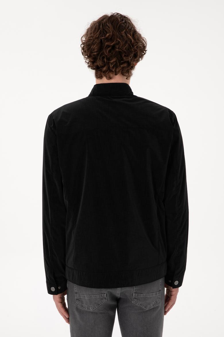 Erkek Siyah Deri Ceket - 50307416005