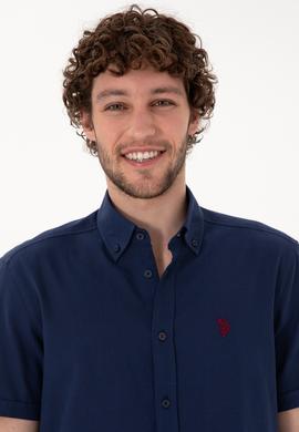 Erkek Lacivert Kısa Kollu Gömlek - 50306324018