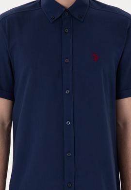 Erkek Lacivert Kısa Kollu Gömlek - 50306324018