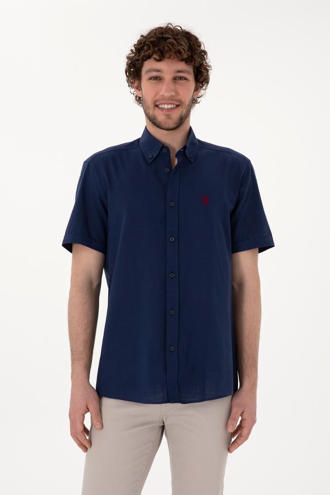 Erkek Lacivert Kısa Kollu Gömlek