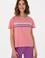 Kadın Pembe Bisiklet Yaka Tişört