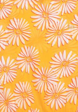 Kız Çocuk Turuncu Çiçek Desenli Kolsuz Gömlek - 50306603015