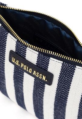 Kadın Lacivert Çizgili Çıkarılabilir Askılı Kanvas El Çantası - 50311437001