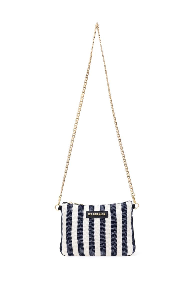 Kadın Lacivert Çizgili Çıkarılabilir Askılı Kanvas El Çantası - 50311437001