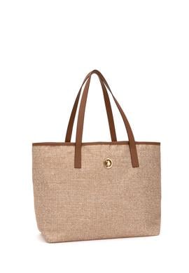 Kadın Bej Makyaj Çantalı Hasır Kol Çantası - 50311458001