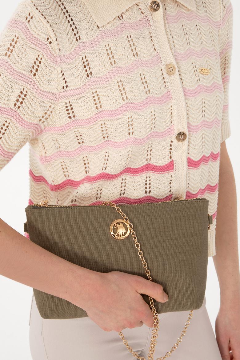 Kadın Koyu Haki Çıkarılabilir Askılı Kanvas El Çantası - 50293661010