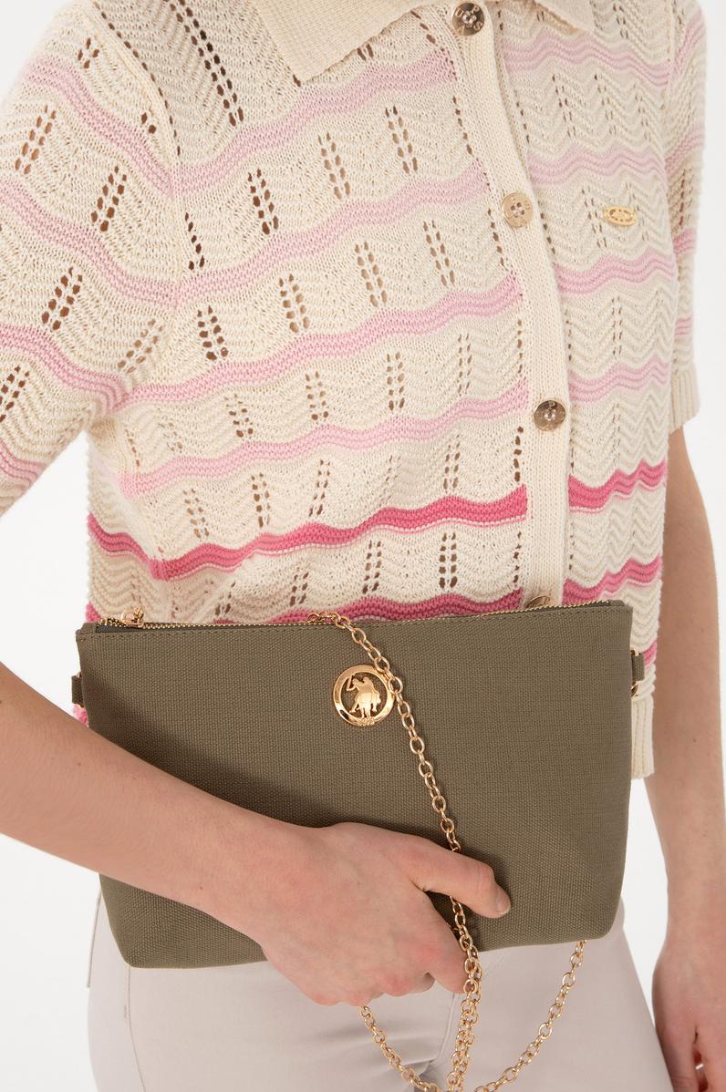 Kadın Koyu Haki Çıkarılabilir Askılı Kanvas El Çantası