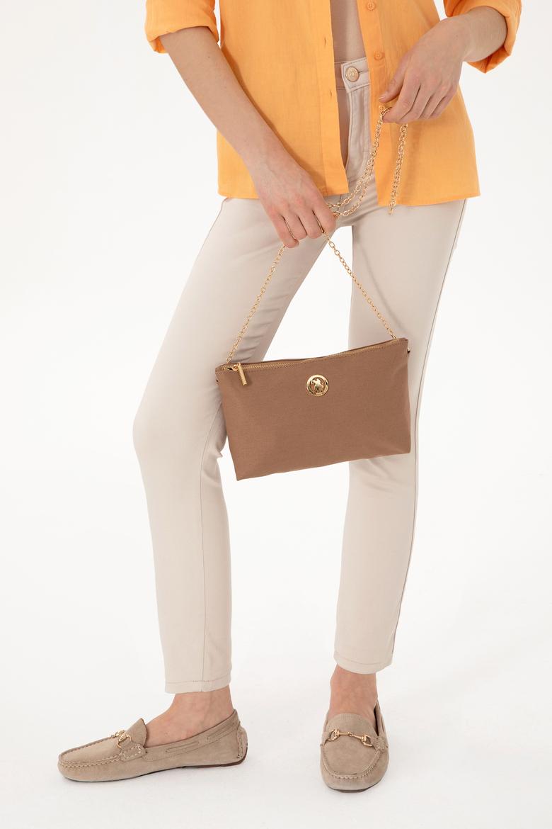 Kadın Koyu Bej Çıkarılabilir Askılı Kanvas El Çantası - 50293661009
