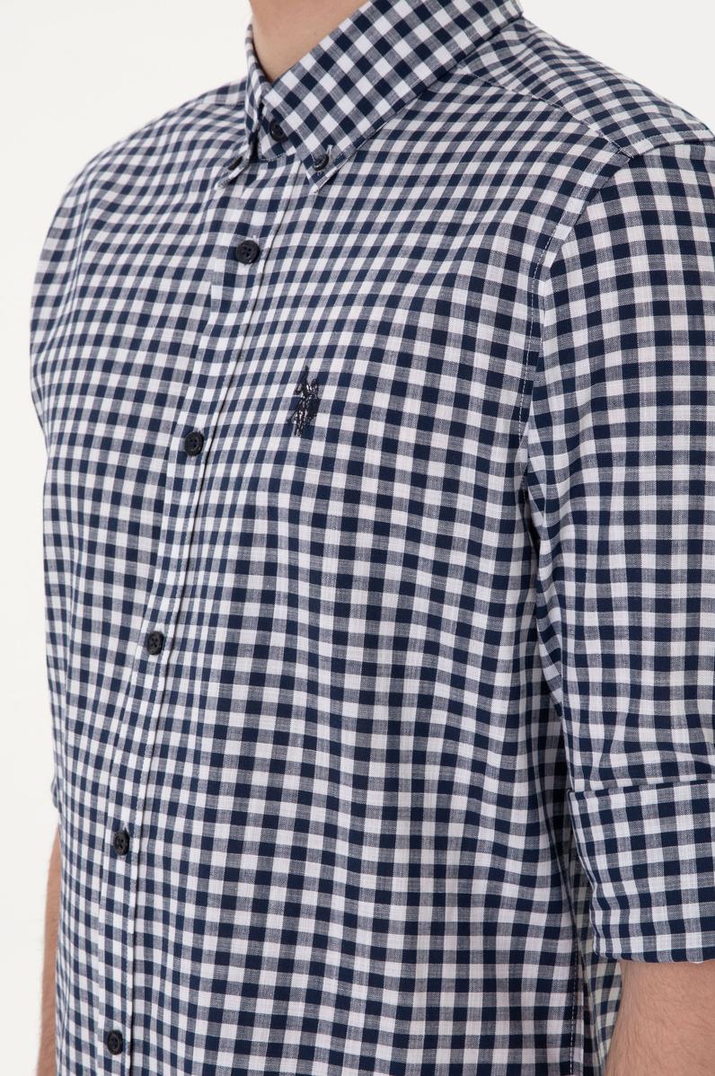 Erkek Lacivert Uzun Kollu Gömlek