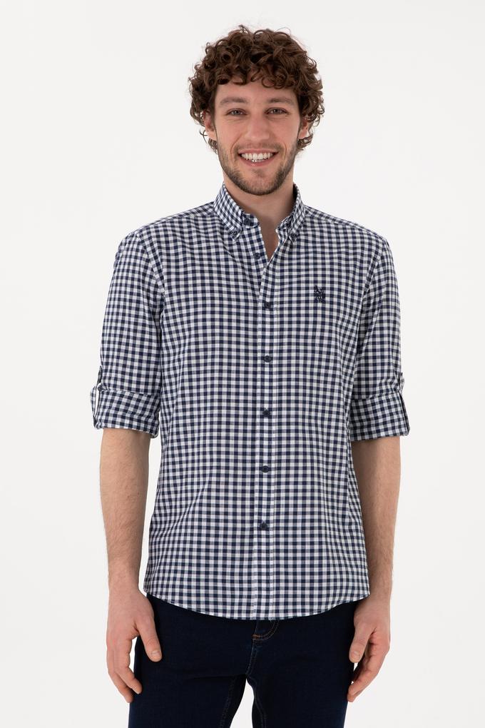 Erkek Lacivert Uzun Kollu Gömlek