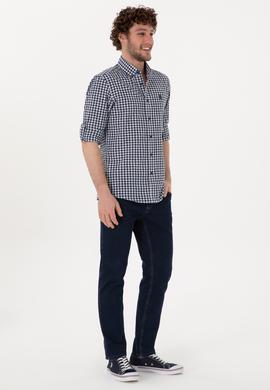 Erkek Lacivert Uzun Kollu Gömlek - 50306367024