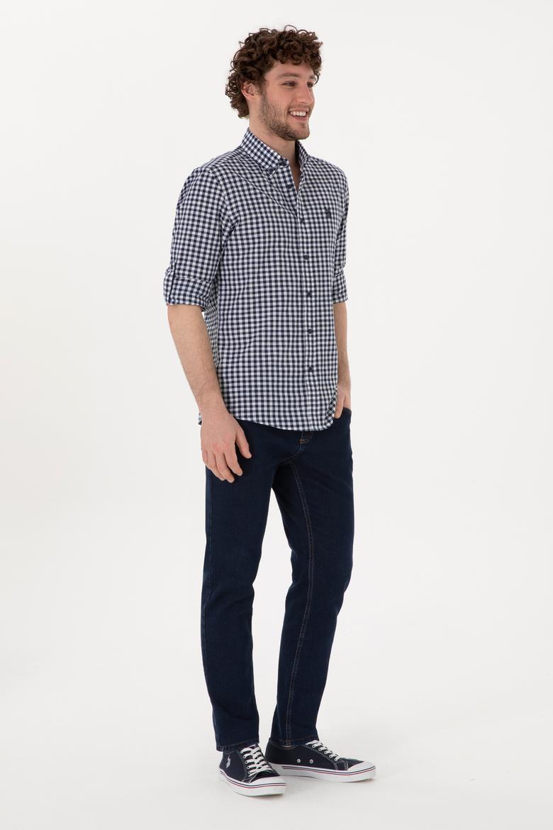 Erkek Lacivert Uzun Kollu Gömlek - 50306367024