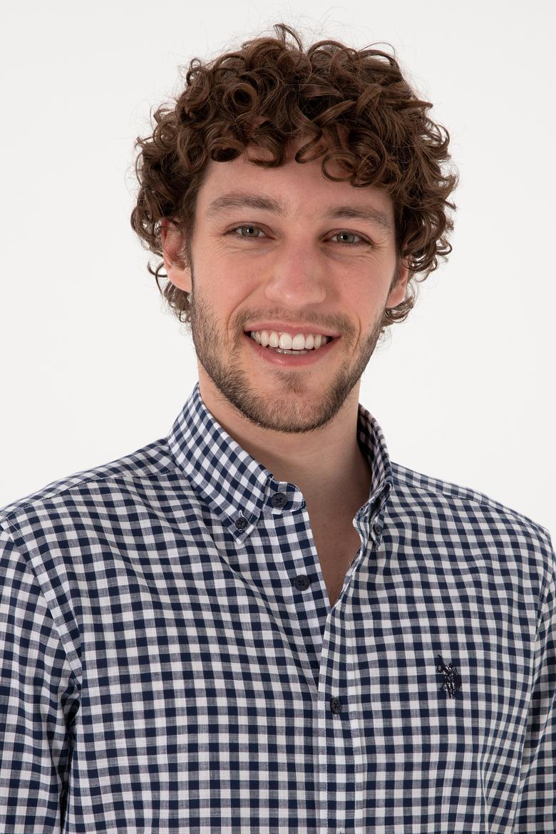 Erkek Lacivert Uzun Kollu Gömlek - 50306367024