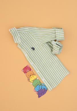 Erkek Çocuk Fıstık Yeşili Uzun Kollu Gömlek - 50306566006