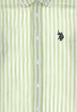 Erkek Çocuk Fıstık Yeşili Uzun Kollu Gömlek - 50306566006