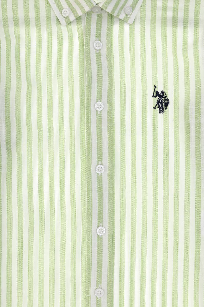 Erkek Çocuk Fıstık Yeşili Uzun Kollu Gömlek