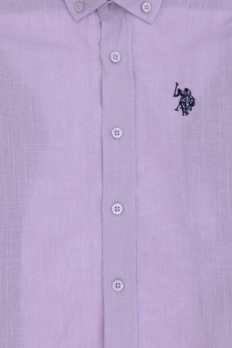 Erkek Çocuk Lila Uzun Kollu Basic Gömlek - 50306583097