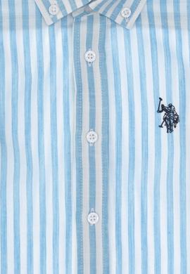 Erkek Çocuk Mavi Uzun Kollu Gömlek - 50306566016