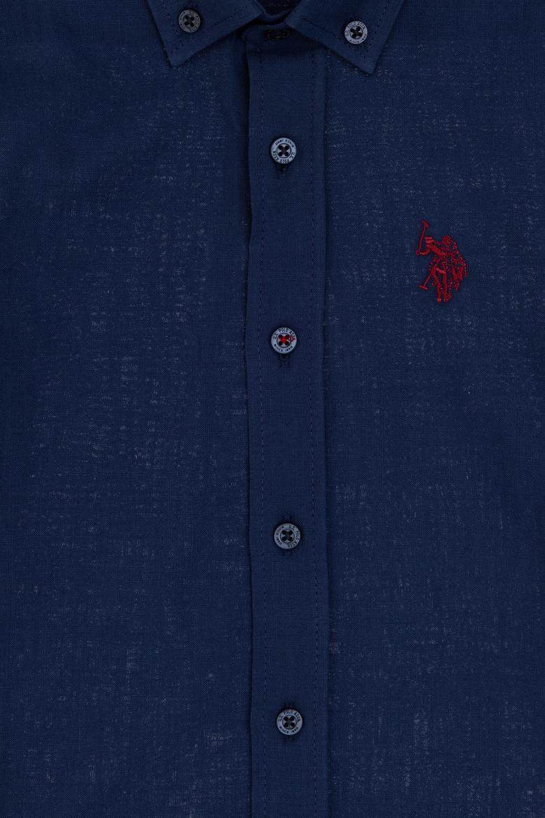 Erkek Çocuk Lacivert Kısa Kollu Gömlek - 50306567031