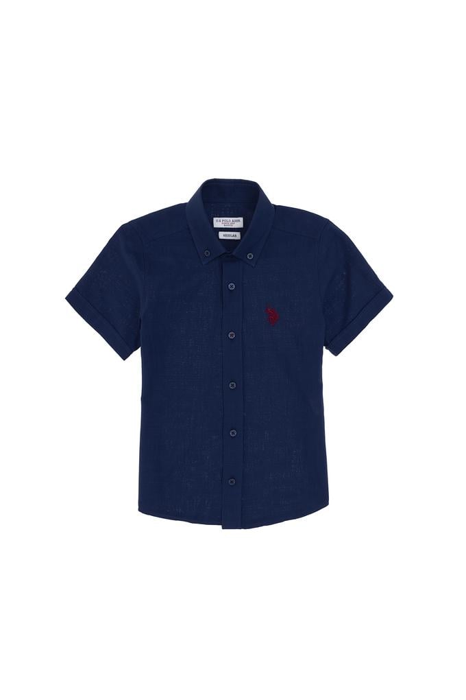 Erkek Çocuk Lacivert Kısa Kollu Gömlek