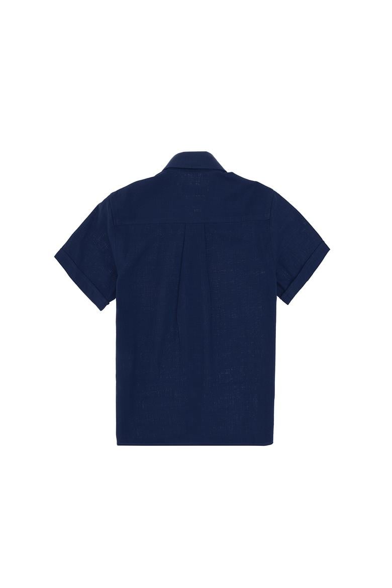 Erkek Çocuk Lacivert Kısa Kollu Gömlek - 50306567031