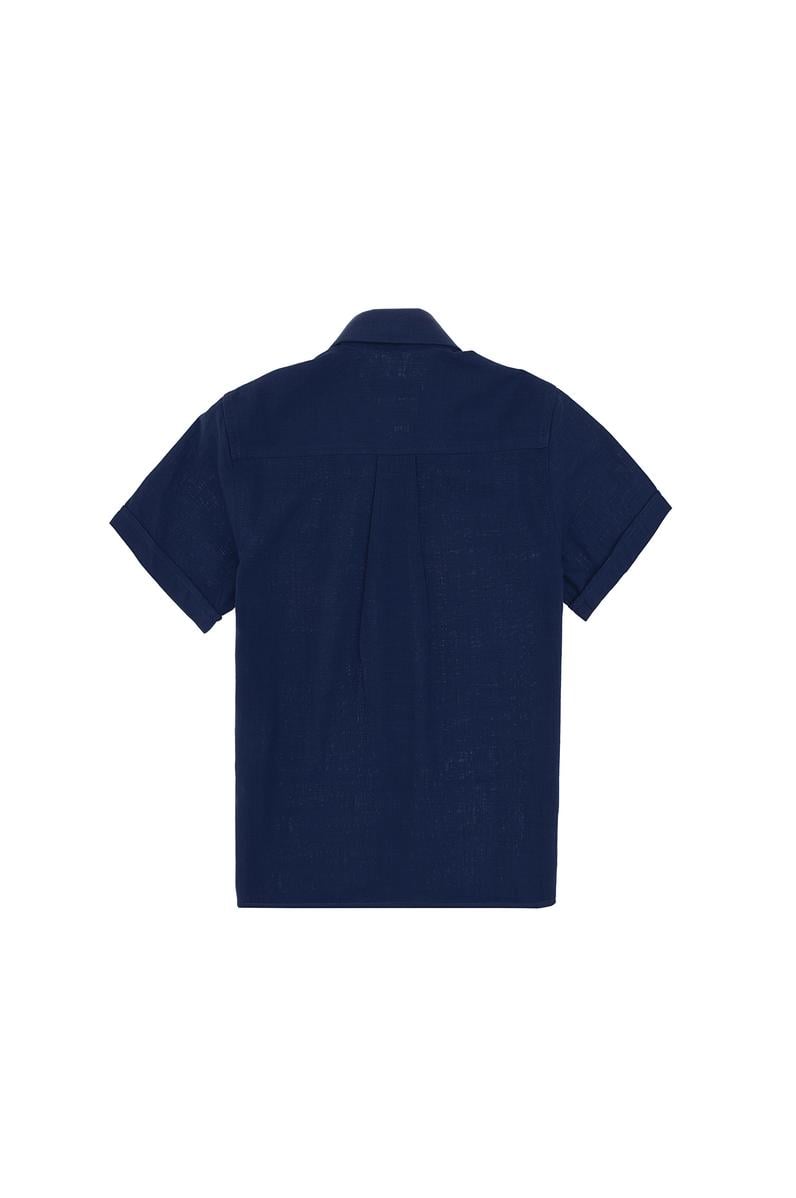 Erkek Çocuk Lacivert Kısa Kollu Gömlek