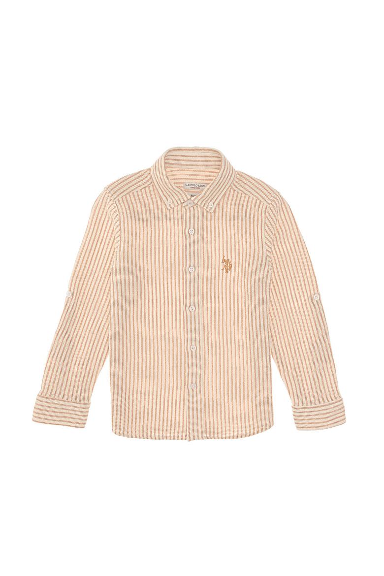 Erkek Çocuk Turuncu Uzun Kollu Gömlek - 50306601020