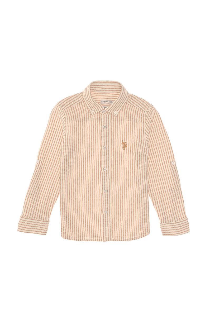 Erkek Çocuk Turuncu Uzun Kollu Gömlek