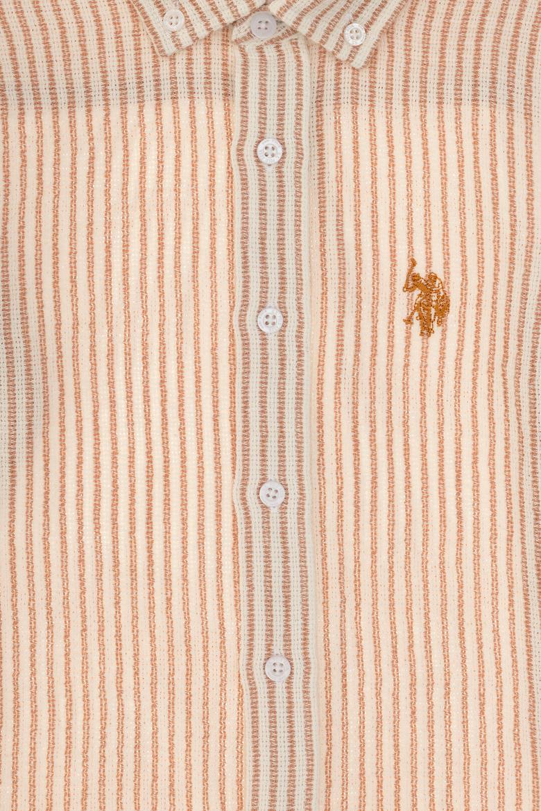 Erkek Çocuk Turuncu Uzun Kollu Gömlek - 50306601020