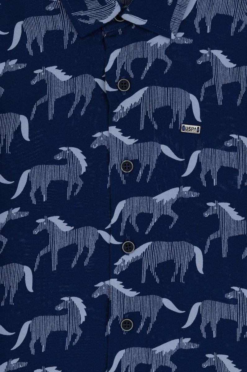 Erkek Çocuk Lacivert Kısa Kollu Gömlek