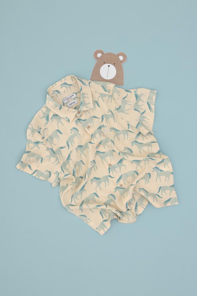 Erkek Çocuk Taş Kısa Kollu Gömlek