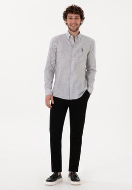 Erkek Siyah Slim Fit Kanvas Pantolon - 50309142171