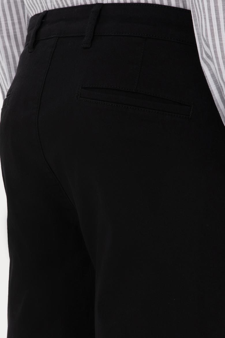Erkek Siyah Slim Fit Kanvas Pantolon - 50309142171