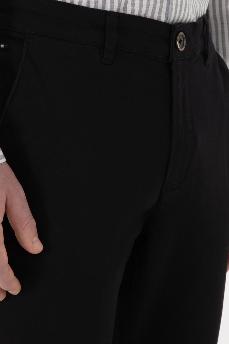 Erkek Siyah Slim Fit Kanvas Pantolon - 50309142171