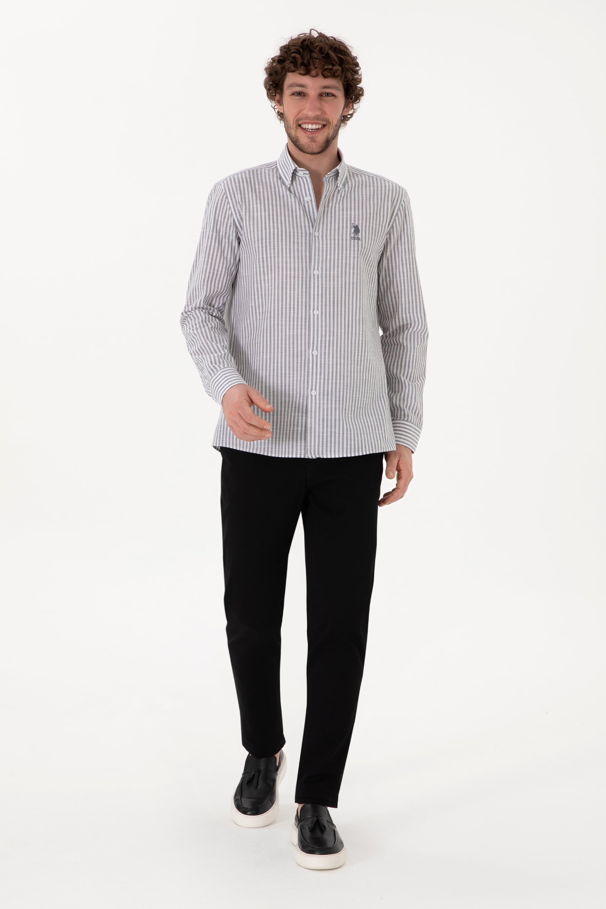 Erkek Siyah Slim Fit Kanvas Pantolon - Image 2