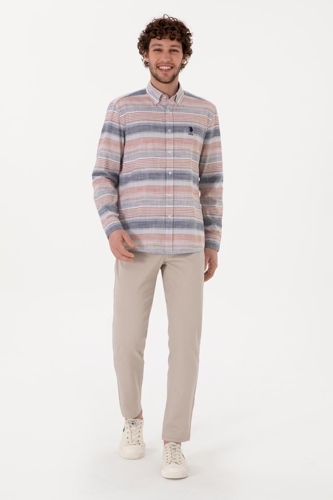 Erkek Taş Slim Fit Kanvas Pantolon