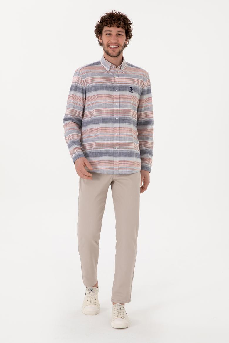 Erkek Taş Slim Fit Kanvas Pantolon