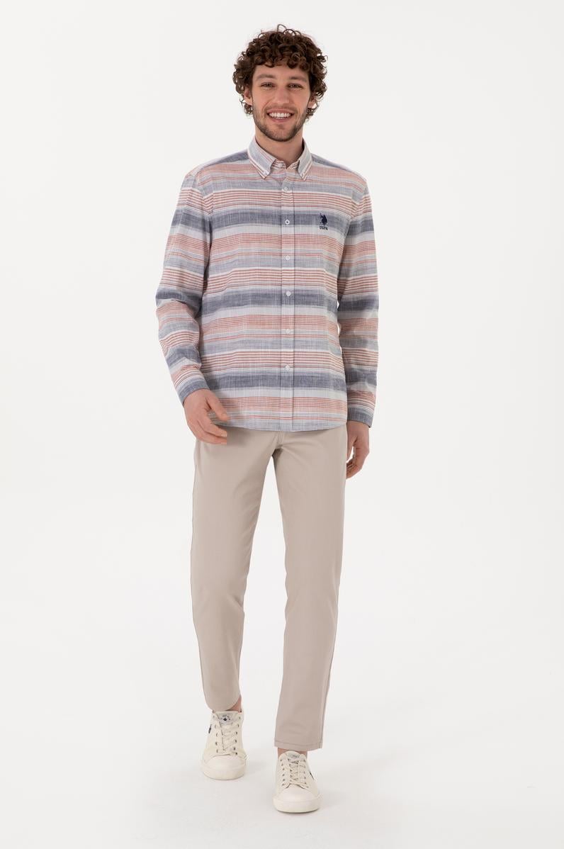 Erkek Taş Slim Fit Kanvas Pantolon