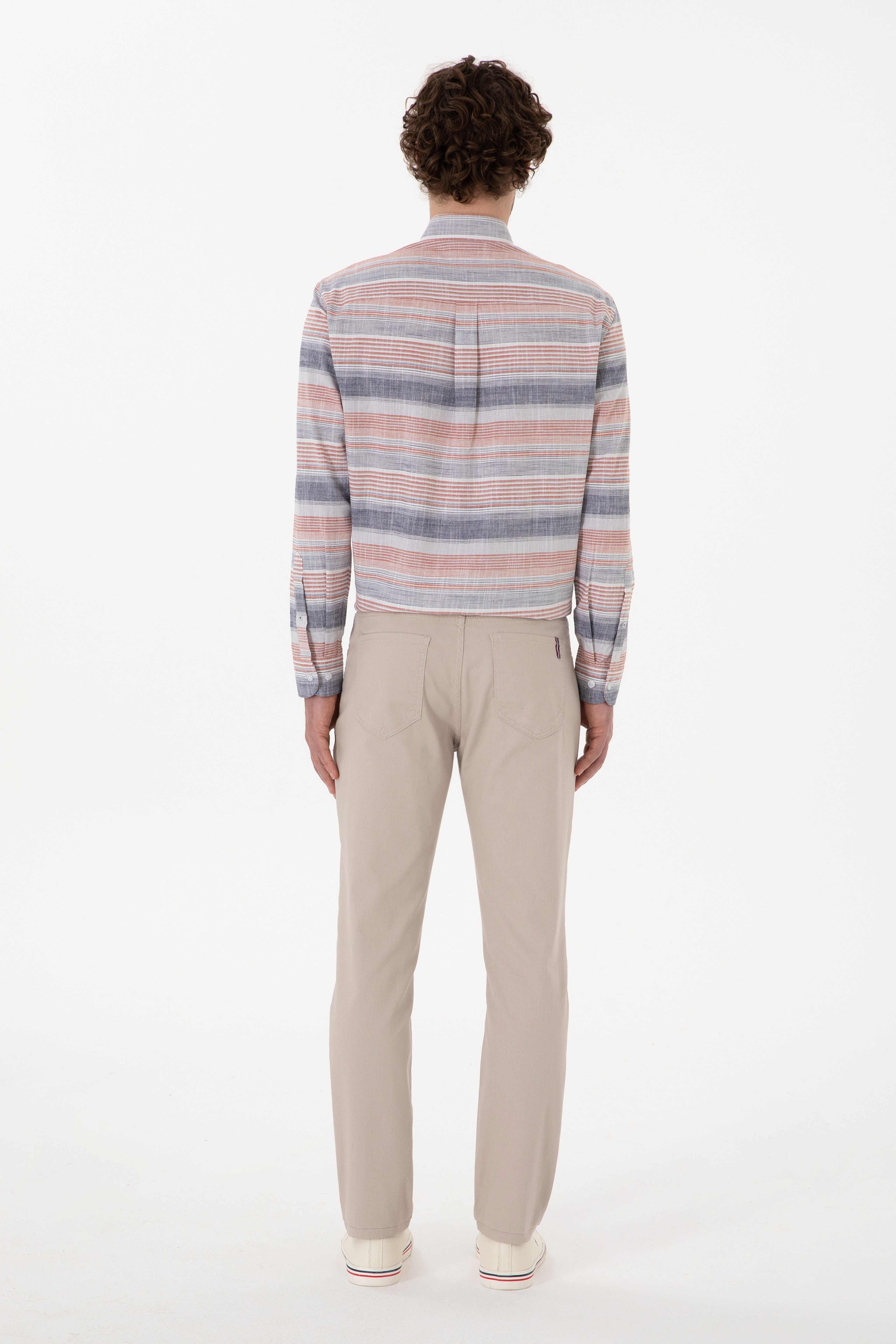 Erkek Taş Slim Fit Kanvas Pantolon