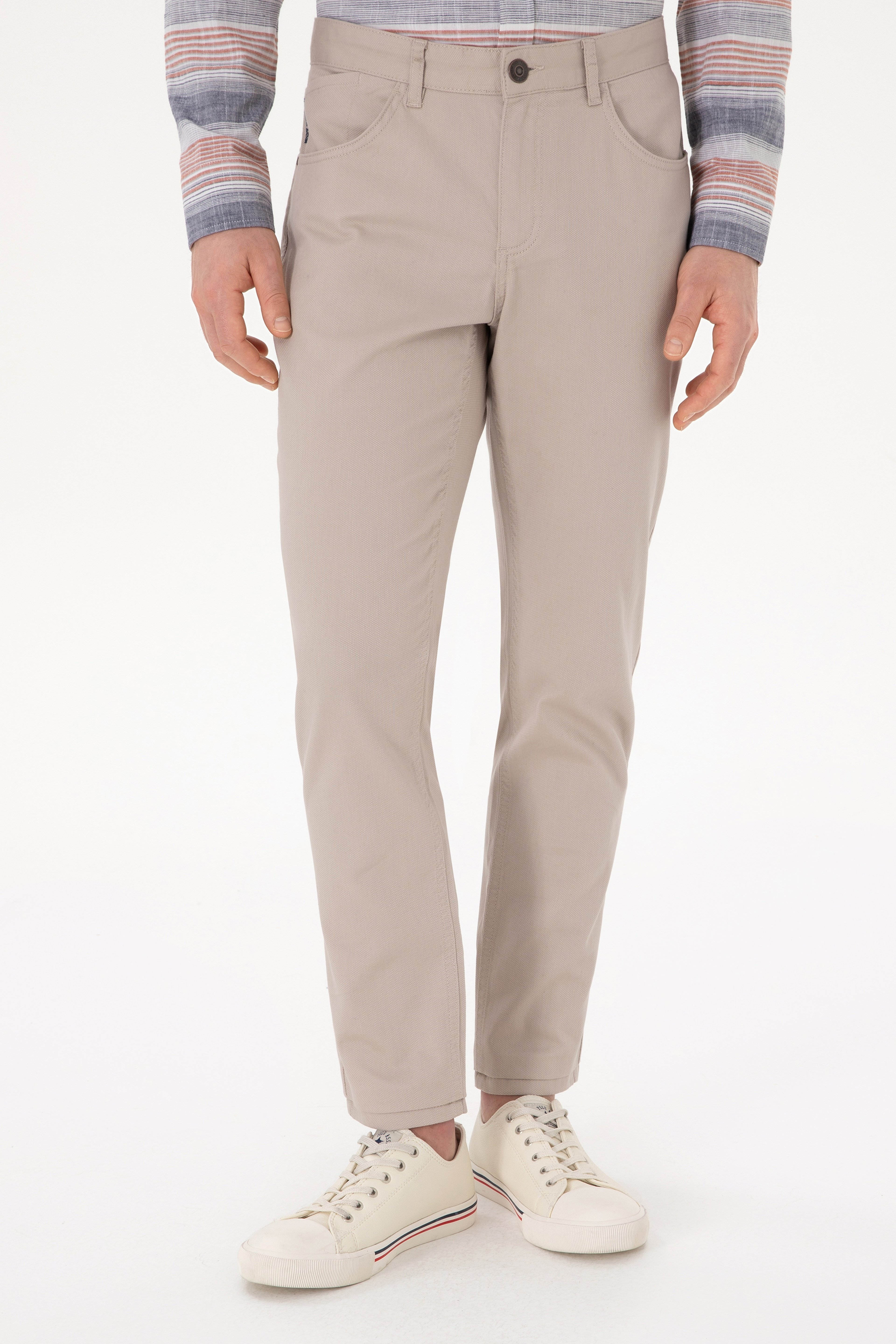Erkek Taş Slim Fit Kanvas Pantolon